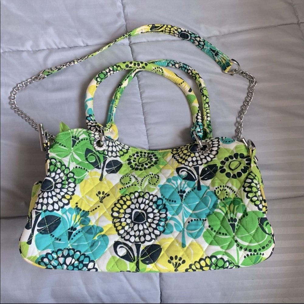 Vera Bradley Purse Crossbody Handbag Satchel Tote LIMES UP retired pattern.